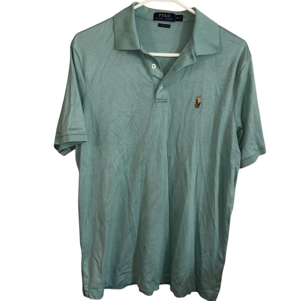 Polo Ralph Lauren men’s green classic fit polo shirt 100% cotton (size medium)